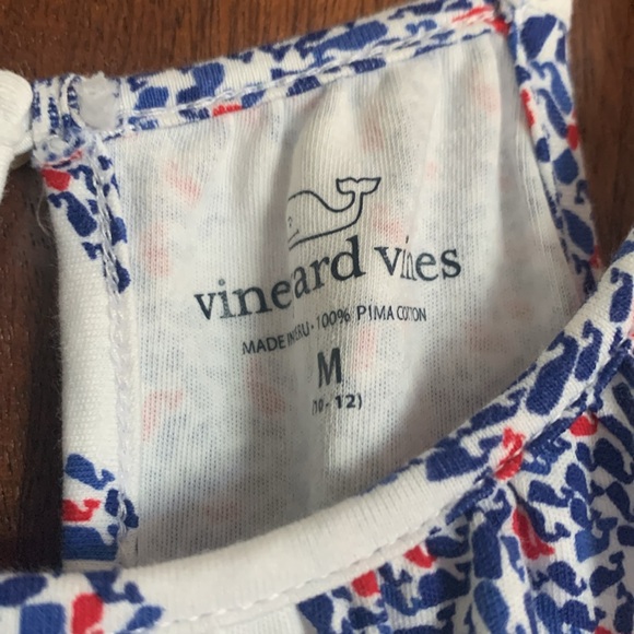 Vineyard Vines Kid’s Star Whale Pattern Halter Dress 4th of July size Med 10-12 - Picture 5 of 9